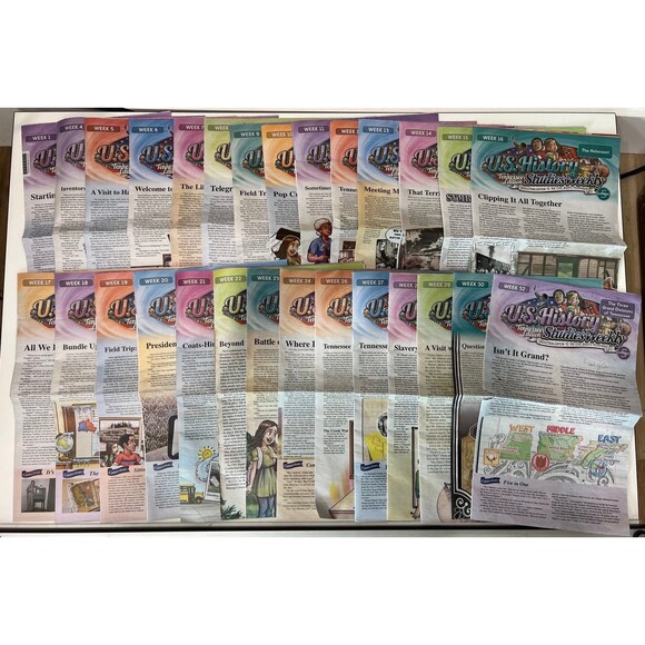 48pc School Supplies Learning Bundle Homeschool Math English Science Work Books - Picture 3 of 8